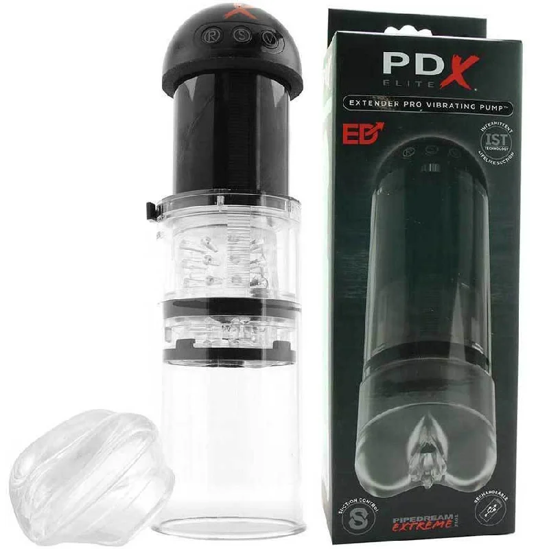 vibrating cock ring for prolonged erection accessories-PDX Elite Dick Extender Pro Vibrating Pump | Automatic Suction Penis Pump for Men