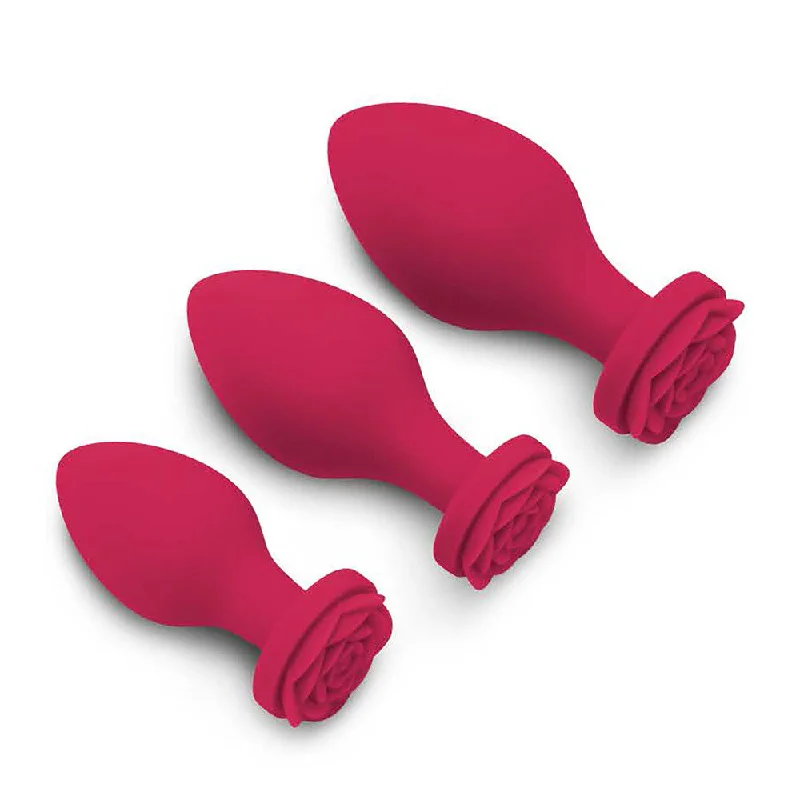 vibrating anal toy with textured silicone coating accessories-Secret Kisses Rosegasm Butt Bouquet