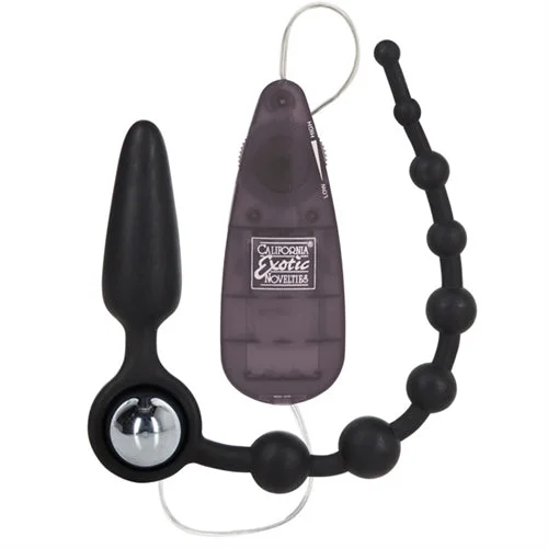 vibrating anal toy with multiple settings accessories-Booty Call Booty Double Dare - Black