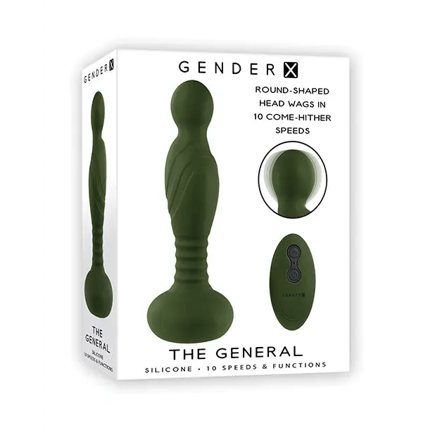 anal plug for prostate massage accessories-Gender X The General Green