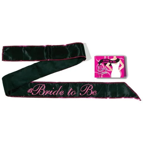 vibrating cock sleeve for faster orgasm accessories-BRIDE TO BE PARTY SASH BLACK