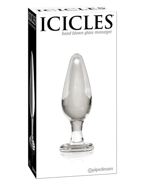 vibrating prostate toy with extra attachments for variety accessories-Icicles No. 26 Hand Blown Glass - Clear