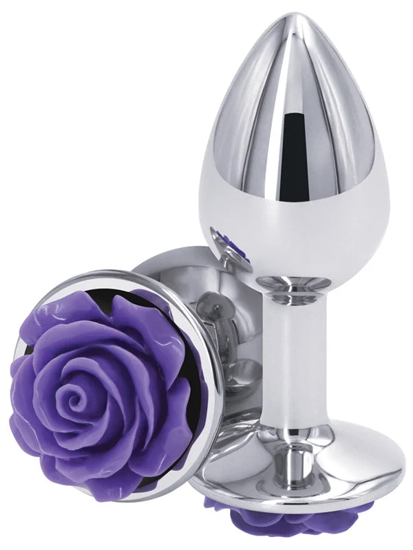 vibrating anal plug for advanced users accessories-Rear Assets Rose Small Purple