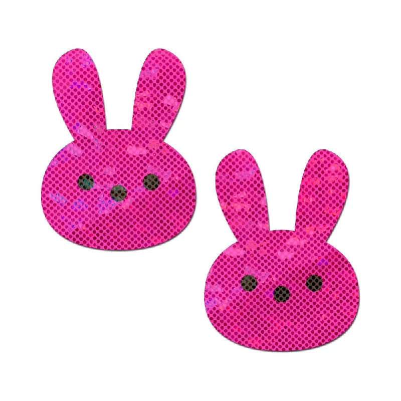 sexy-lingerie-for-night-out-Pastease Glittery Pink Marshmallow Easter Bunny Nipple Pasties