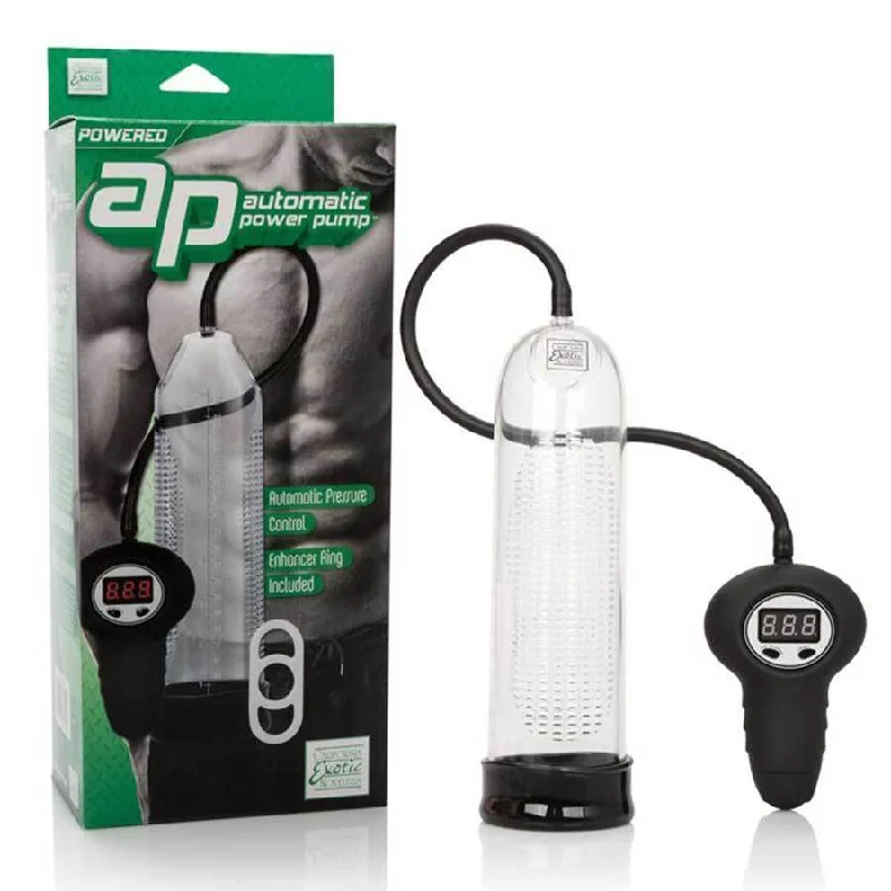 rechargeable vibrating G-spot massager accessories-Automatic Electric Power Penis Pump & Digital Gauge by Cal Exotics