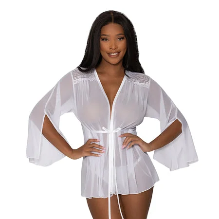 sexy-lingerie-for-dark-romance-Magic Silk Modern Romance Short Robe White S/M