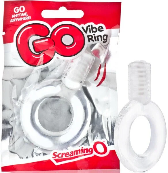 vibrating massager for intimate pleasure accessories-Screaming O  GO Vibe Ring Clear