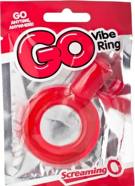 rechargeable vibrating G-spot massager accessories-Screaming O GO Vibe Ring Red