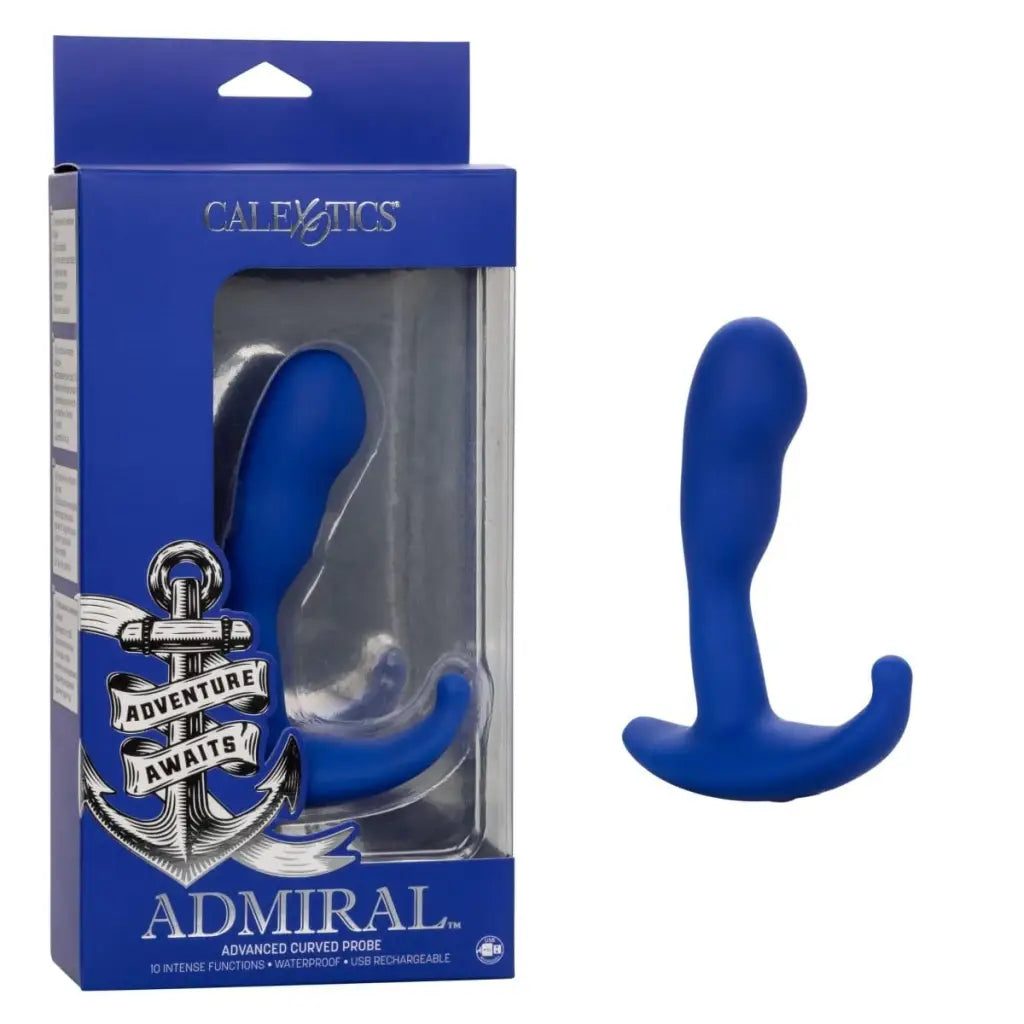 vibrating sex toy with adjustable vibrations accessories-Admiral Advanced Curved Probe