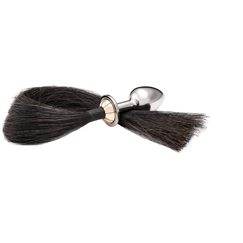 vibrating cock sleeve with different textures for men accessories-Horsehair Tail Rosebud: Various Sizes