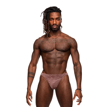 sexy-lingerie-with-pearl-trim-Male Power Inter-Mingle Bong V Thong Mauve L/XL