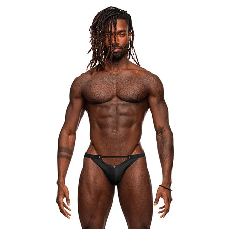 sexy-lingerie-for-subtle-seduction-Male Power Magnificence Micro V Thong Black L/XL