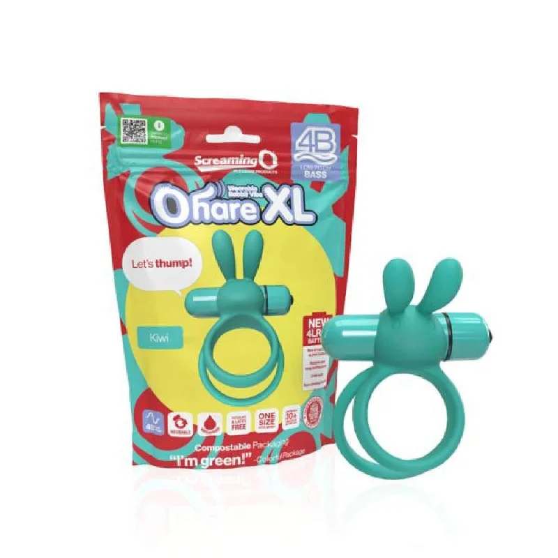 anal toy with vibrating function for beginners accessories-Screaming O 4B Ohare XL Kiwi Vibrating Couples Ring