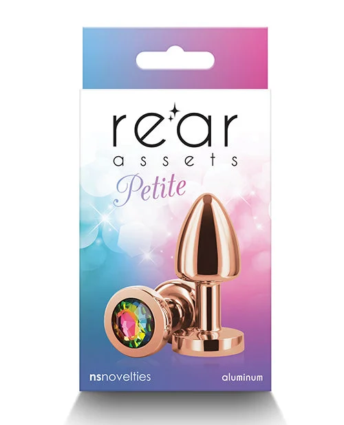 vibrating anal massager for couples with remote accessories-Rear Assets Rose Gold Petite - Rainbow