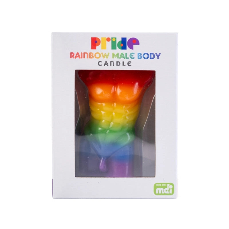 vibrating dildo for vaginal and anal use accessories-PRIDE RAINBOW MALE BODY CANDLE