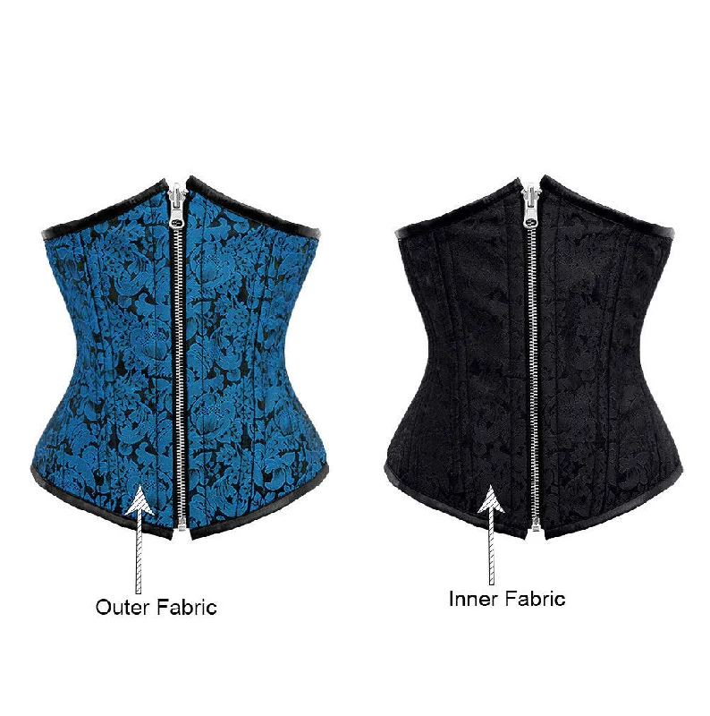 corset with velvet panels-Amaia Custom Made Corset