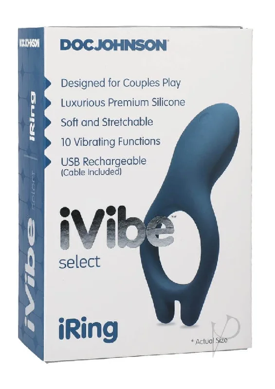 vibrating prostate toy with easy control accessories-iVibe Select iRing in Marine Blue: Elevate Your Intimate Moments