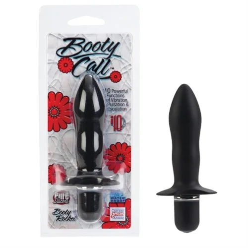 vibrating G-spot dildo with app control accessories-Booty Call Booty Rocket - Black