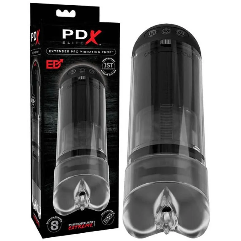 vibrating prostate stimulator with multiple speeds accessories-Pipedream PDX Elite EXTENDER PRO VIBRATING PENIS PUMP