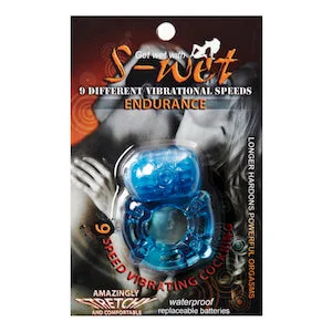 vibrating anal beads with smooth texture accessories-NU Sensuelle S-Wet Endurance Blue