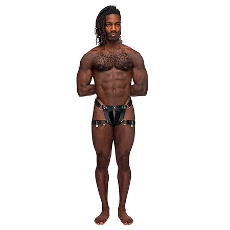 feminine-sexy-lingerie-collection-Male Power Leather Scorpio Black OS