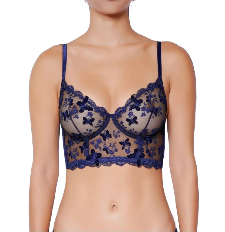 vibrating cock ring for enhanced pleasure for men accessories-Huit Papillon Bustier in Navy