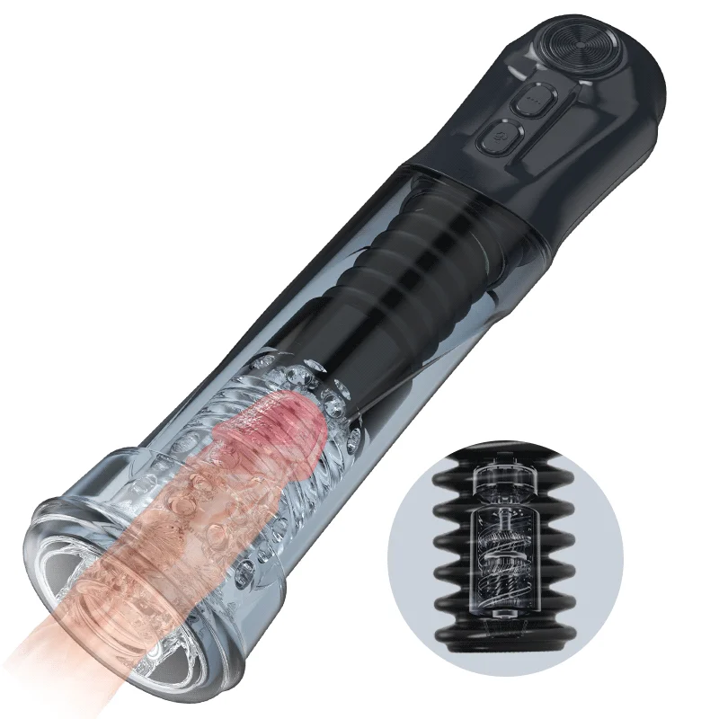 vibrating silicone dildo with remote accessories-Cupsland 7 Vibrating 3 Sucking Enhance Erection and Masturbation 2 in 1 Penis Pump