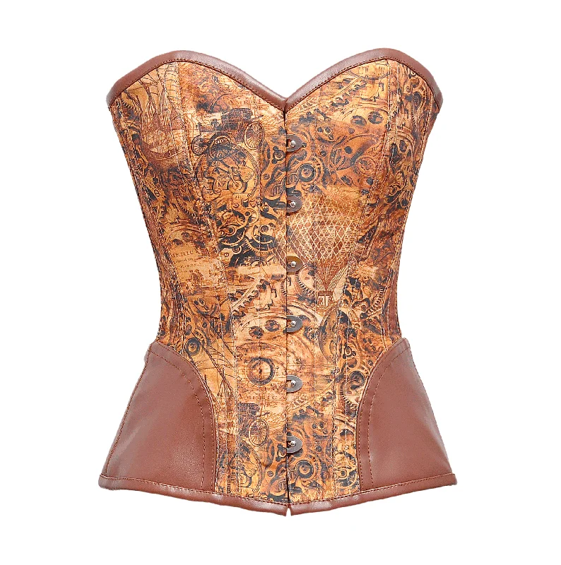 vibrating dildo for couples with extra-long shaft accessories-Idris Steampunk Overbust Corset