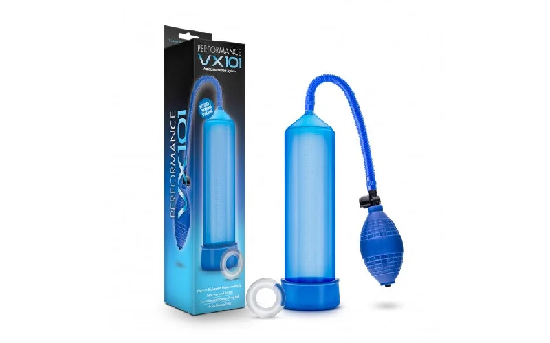 vibrating anal toy for men with different speeds accessories-PERFORMANCE VX101 MALE ENHANCEMENT PUMP SYSTEM BLUE