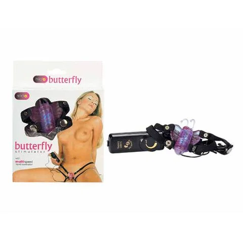 vibrating sex toy for men with adjustable modes accessories-MICRO BUTTERFLY STIMULATOR PURPLE