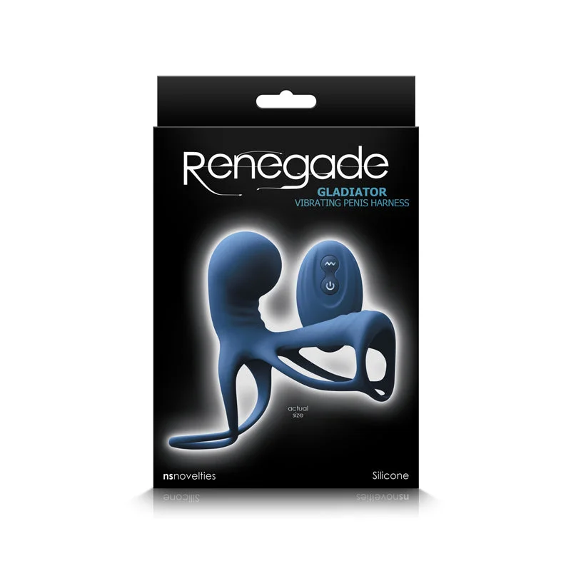 silicone vibrating anal massager for beginners accessories-Renegade Gladiator Vibrating Penis Harness by NS Novelties