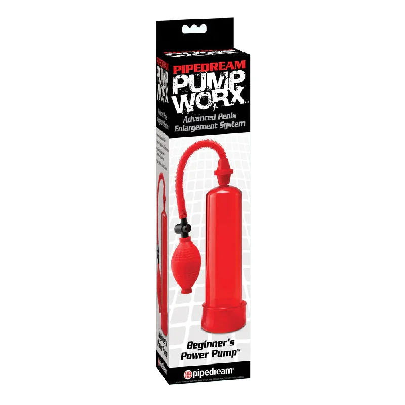 vibrating prostate massager for targeted pleasure accessories-Pump Worx Beginner's Power Pump Red