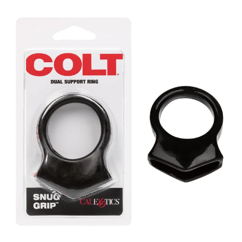 rechargeable vibrating anal probe accessories-Colt SNUG GRIP Stretchy Dual Support Ring with Built-in Scrotum for Added Support