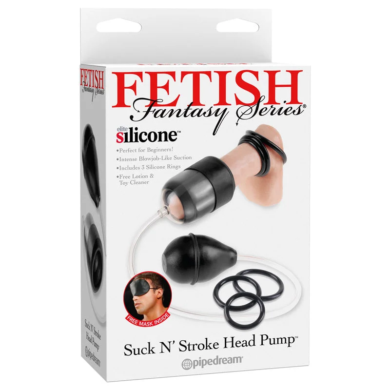 rechargeable vibrating cock ring for men accessories-Fetish Fantasy Series Suck N Stroke Head Pump by Pipedream Products®