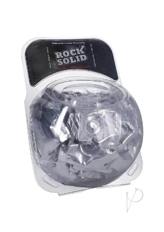 vibrating finger vibrator for men accessories-Rock Solid Donut C-Ring Bowl 100pc Clear