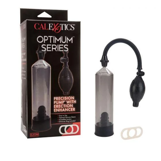 vibrating cock ring for stronger erections accessories-Optimum Series Precision Pump With Erection Enhancer