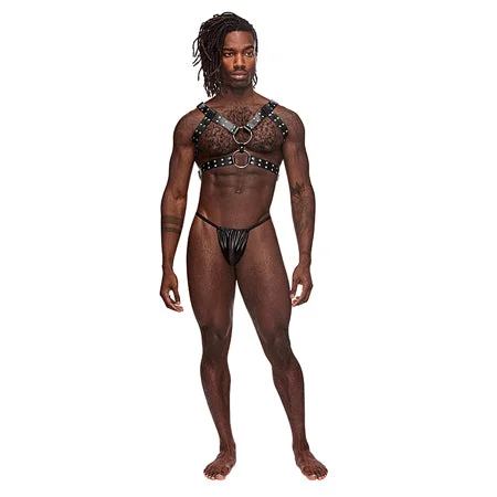 sexy-lingerie-for-party-Male Power Leather Gemini Black OS