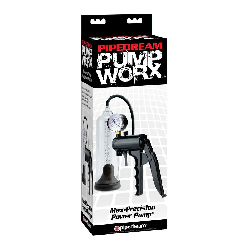 vibrating sex toy for anal and clitoral stimulation accessories-Pump Worx Max-Precision Power Pump Black