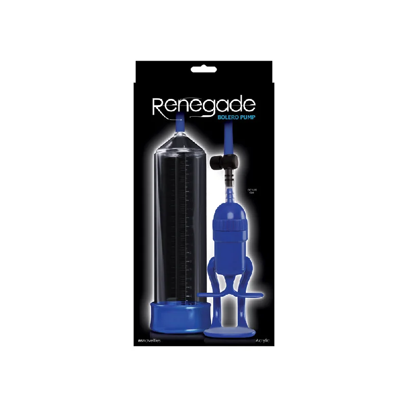 vibrating butt plug with whisper-quiet function accessories-Renegade Bolero Pump Blue