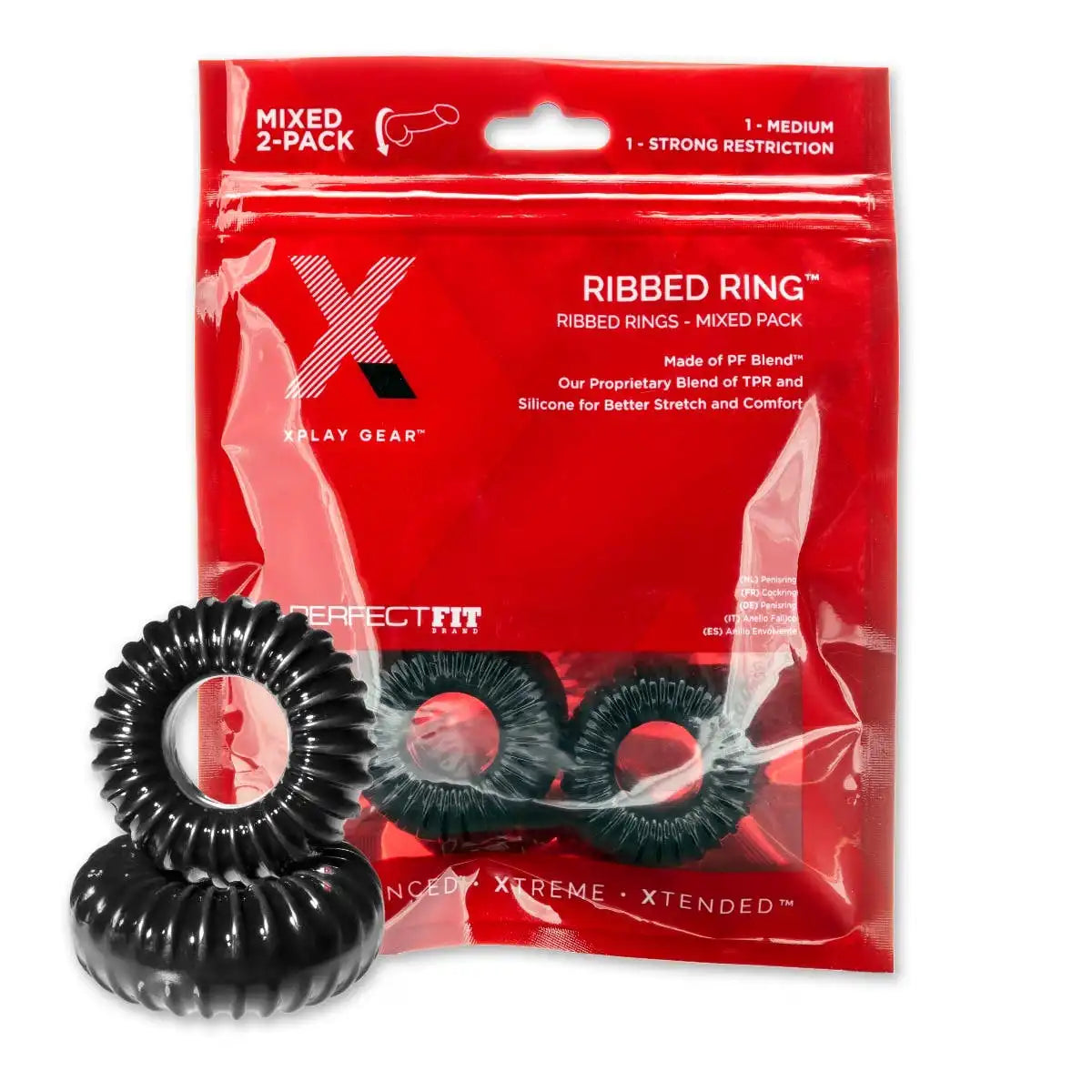 vibrating prostate toy with easy control accessories-Ribbed Ring Mixed Pack