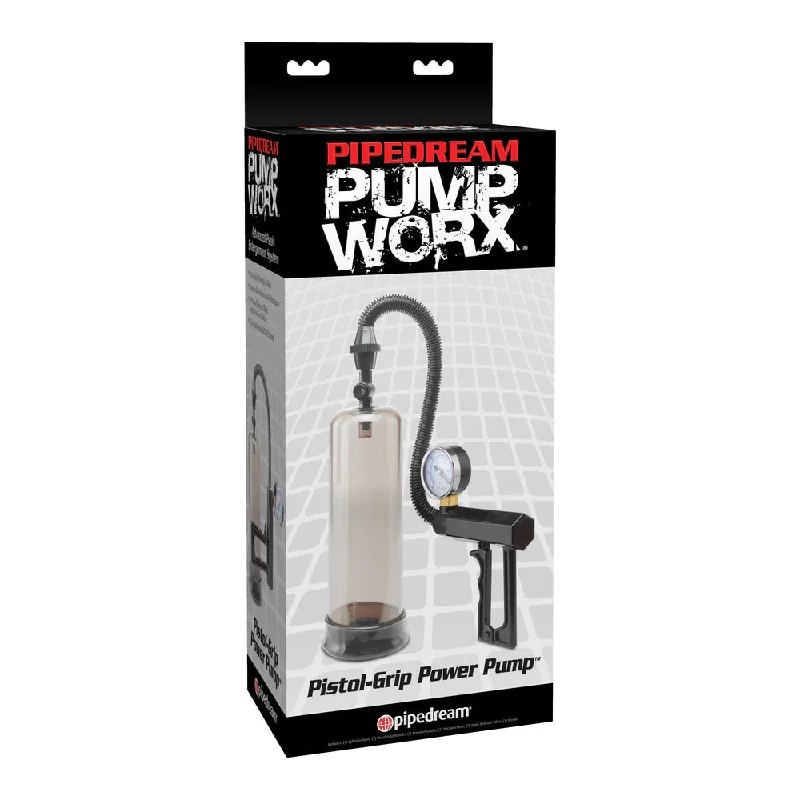 vibrating anal probe for beginners with easy controls accessories-Pump Worx Pistol-Grip Power Pump Black