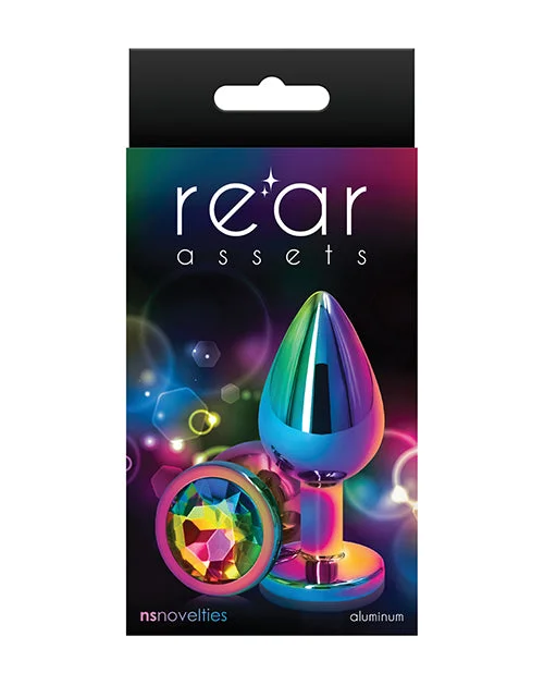 vibrating anal beads for solo play accessories-Rear Assets Multicolor Medium - Rainbow