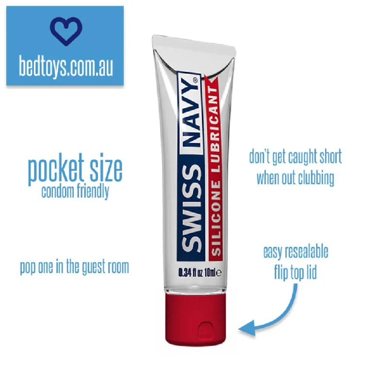 vibrating cock ring for stronger erections accessories-Swiss Navy *silicone* lube - 10ml pocket size tube