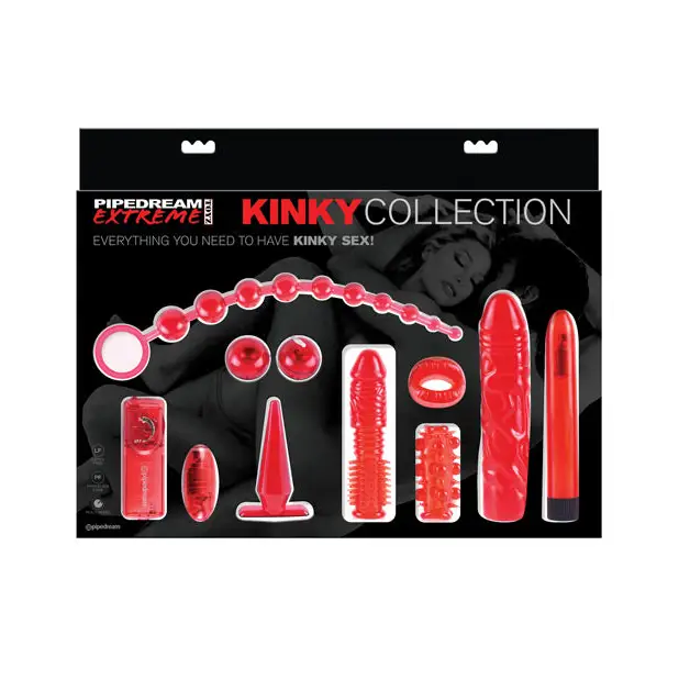 vibrating anal plug for prostate pleasure accessories-PDX Toyz Collection 9-Piece Set Red