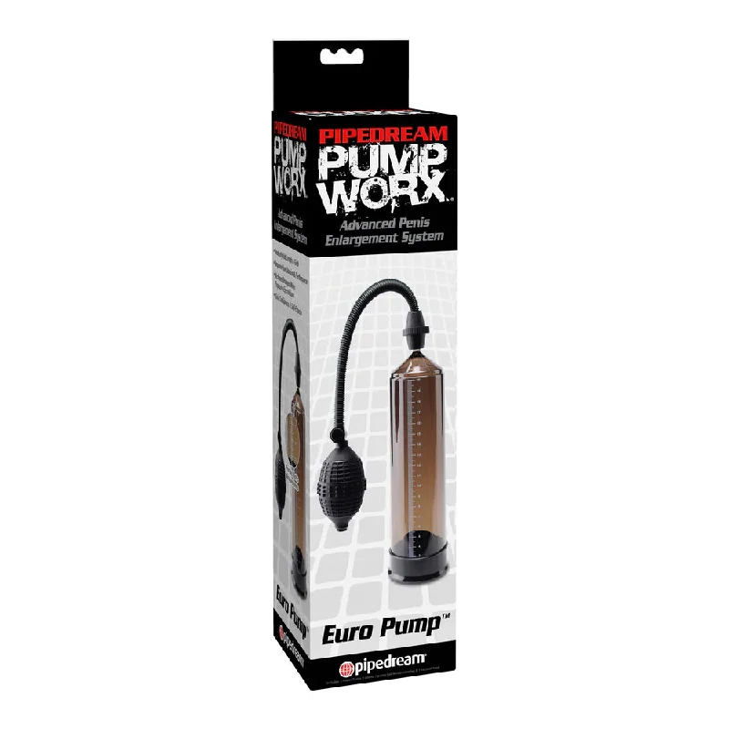 vibrating cock ring for prolonged erection accessories-Pump Worx Euro Pump Black