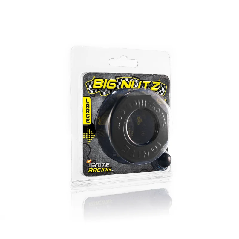 vibrating anal plug with smooth silicone finish accessories-Si-95105 BIG NUTZ RING - BLACK LARGE