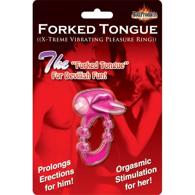 vibrating cock ring with app control accessories-Xtreme Vibe Forked Tongue Magenta Pink - Explore Sensual Bliss Together