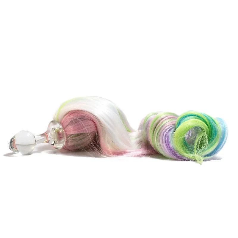 vibrating anal toy with extra-long shaft accessories-Crystal Delights My Lil Pony Tail - Pastel Rainbow