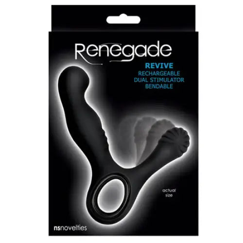 rechargeable vibrating anal beads for deeper play accessories-Renegade Revive Rechargeable Bendable Dual Stimulator