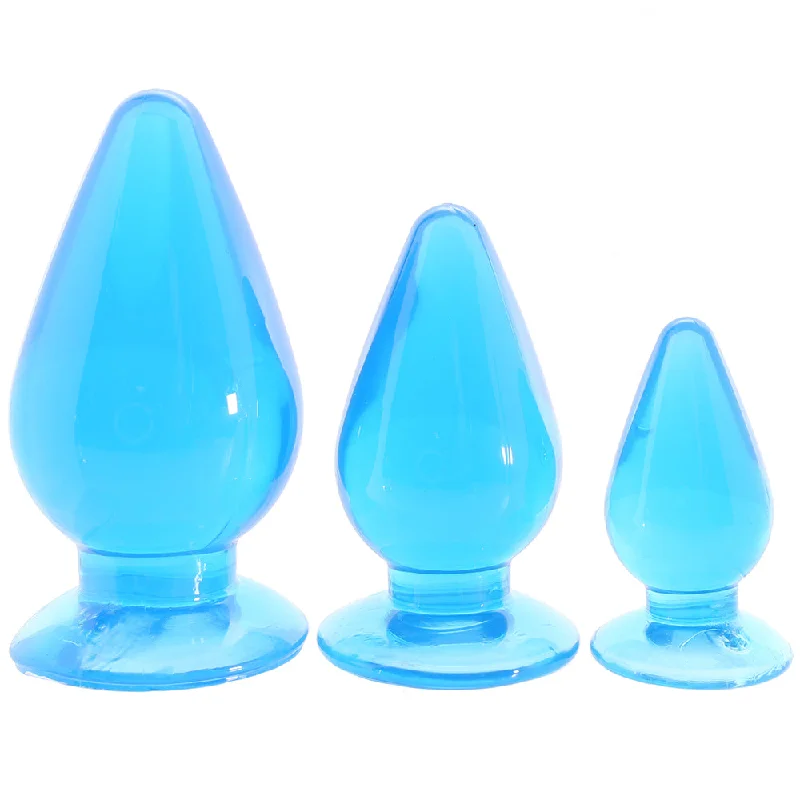 vibrating dildo for couples with dual stimulation accessories-Adam & Eve Big Blue Jelly Backdoor Playset